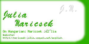 julia maricsek business card